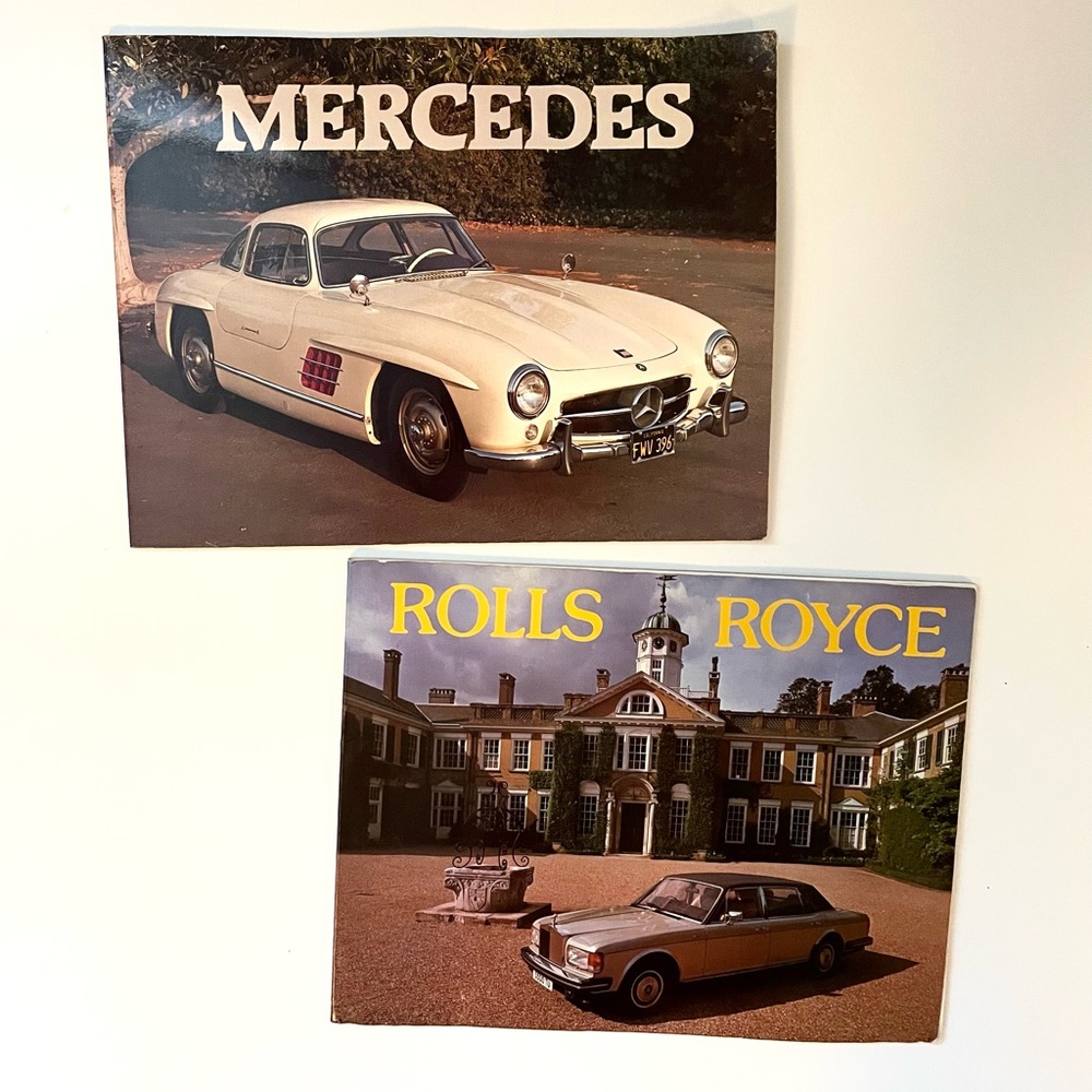 Rolles Royce & Mercedes Vintage Classic Car Book
